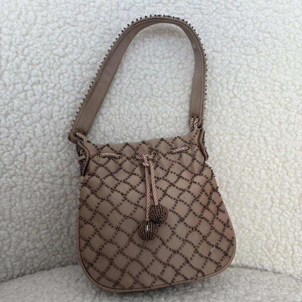 SATIN TOP HANDLE BAG